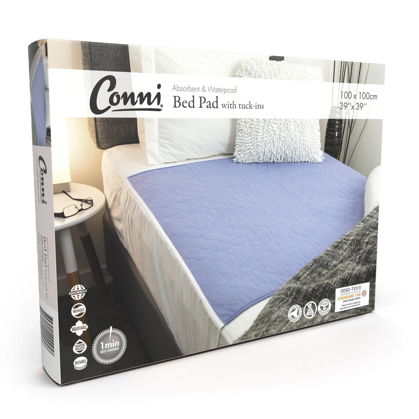 Bed Pad with tuck-ins 100 x 100 cm