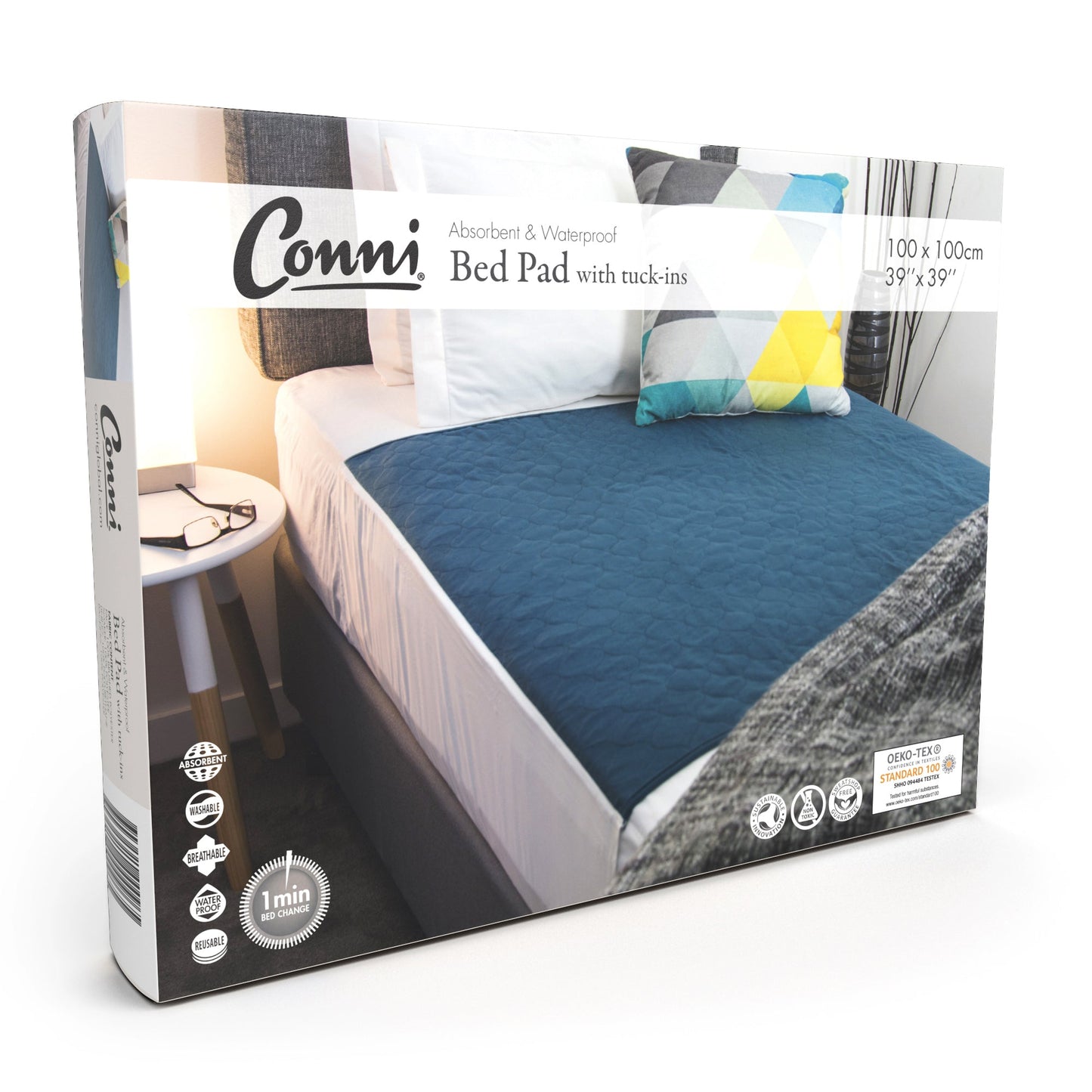 Bed Pad with tuck-ins 100 x 100 cm