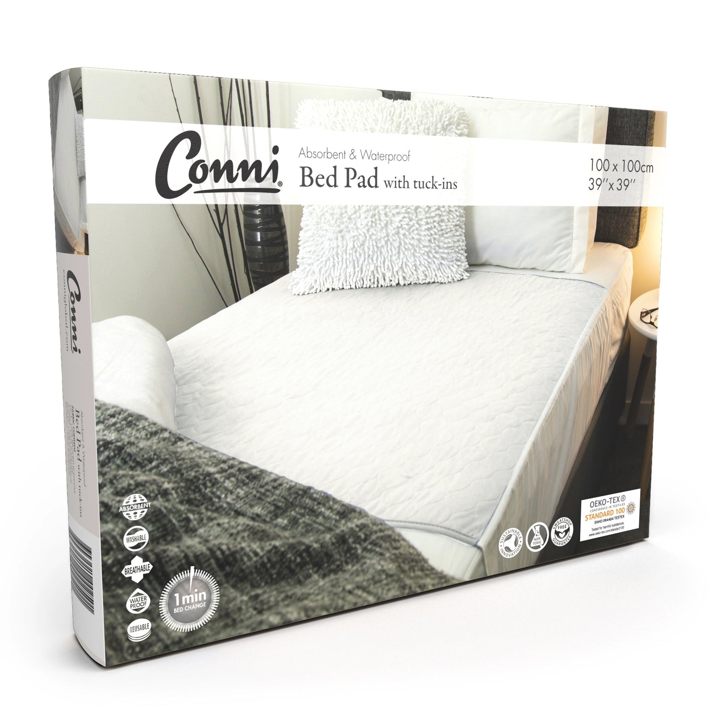 Bed Pad with tuck-ins 100 x 100 cm