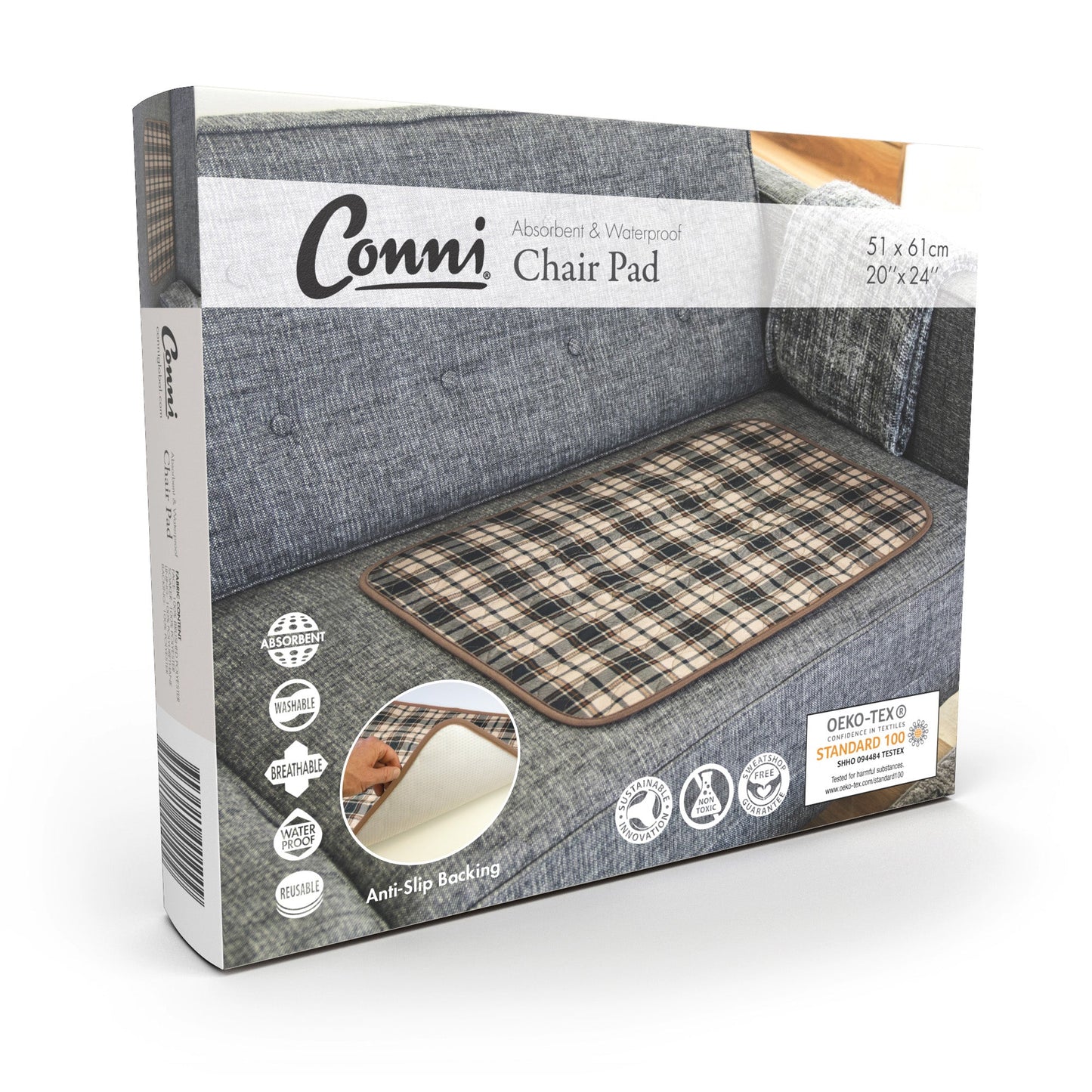 Chair Pad, large, chequered